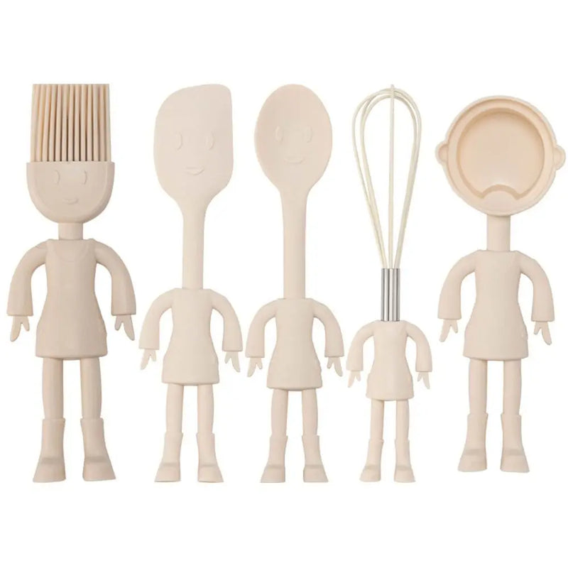 Silicone Kids Cooking Tool Humanoid Humanoid Kitchenware Baking Utensils Baking Tools Cookware Kit for Kitchen
