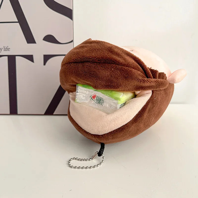 Crayon Shin-Chan Boochan Tissue Box Doll Funny Sense of Design Creative Keychain Couple Bag Pendant Ornament Girls Lovely Gift