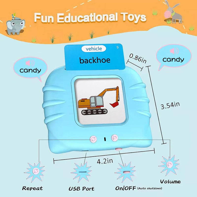 Early Montessori Educational Toys Talking Flash Cards Learning Talking Language English Electronic Audio Book Toy Children Gifts