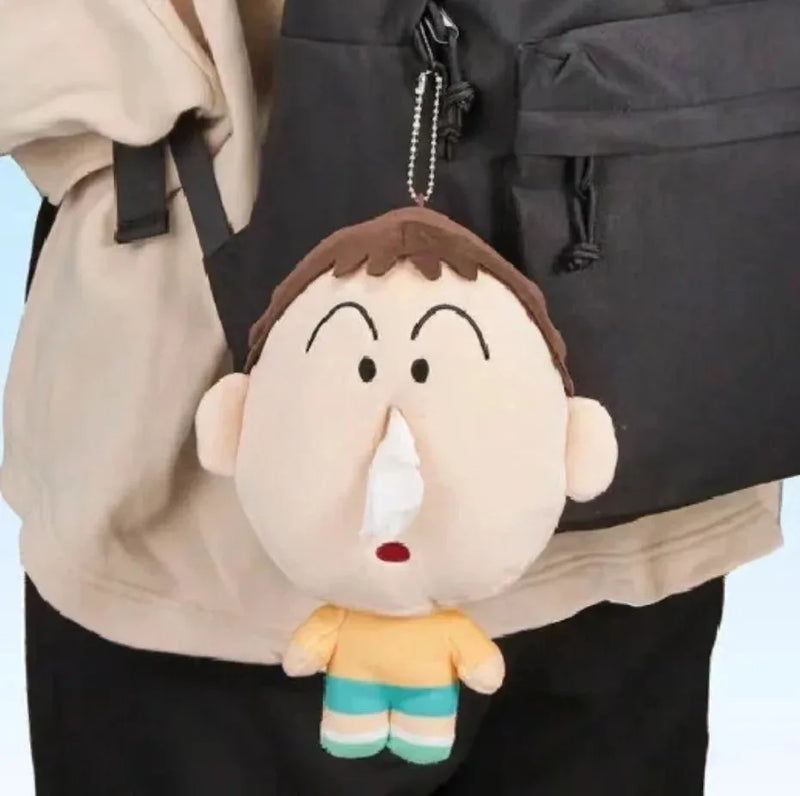 Crayon Shin-Chan Boochan Tissue Box Doll Funny Sense of Design Creative Keychain Couple Bag Pendant Ornament Girls Lovely Gift